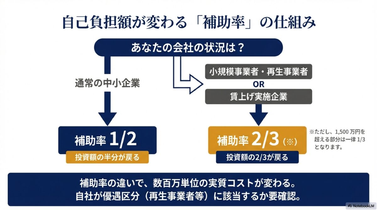 自己負担額が変わる「補助率」の仕組み