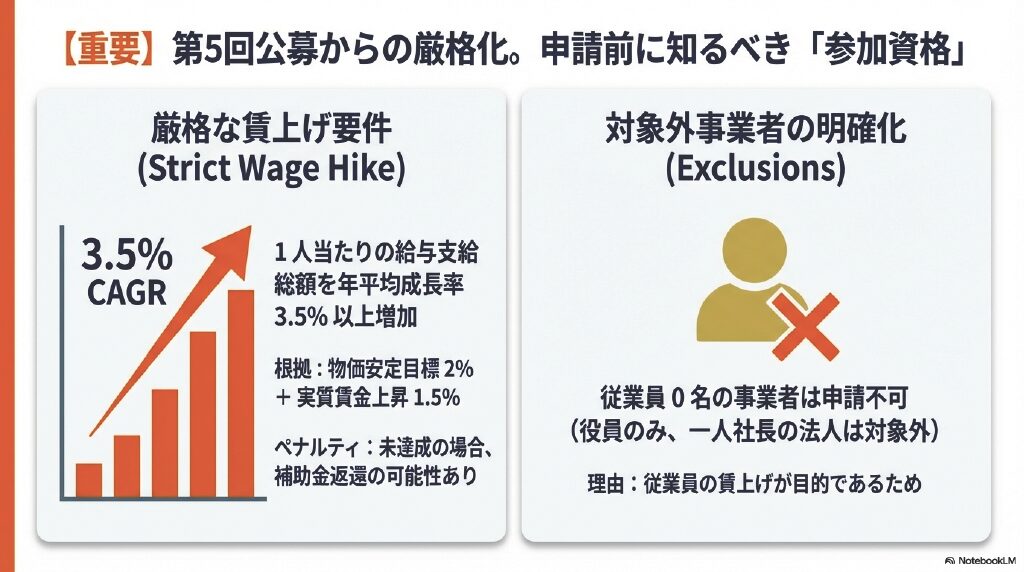 【重要】第５回公募からの厳格化。申請前に知るべき「参加資格」