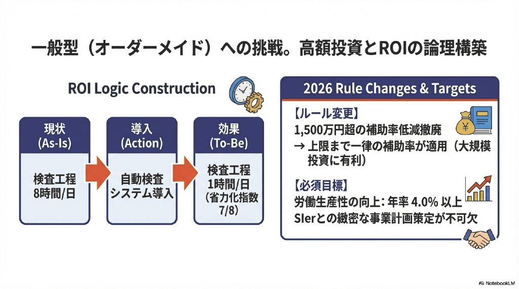 一般型（オーダーメイド）への挑戦。高額投資とROIの論理構築