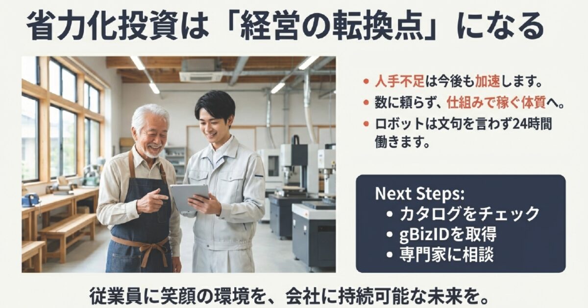 中小企業省力化投資補助金は持続的成長の鍵