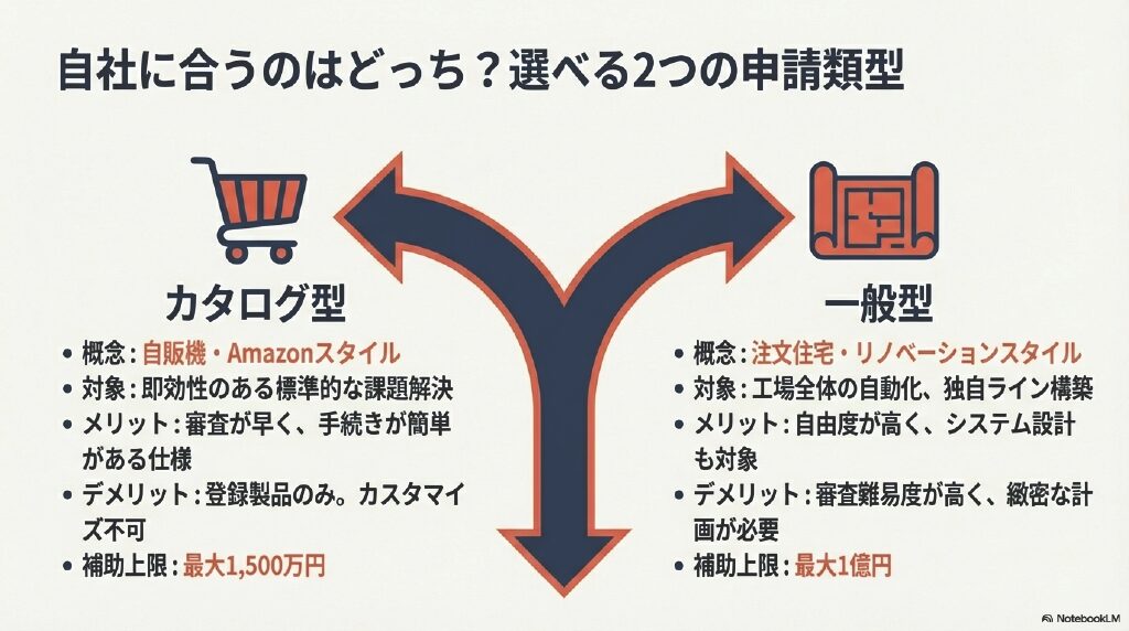 自社に合うのは「カタログ型」と「一般型」のどっち?